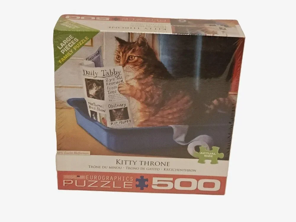 Eurographics Kitty Throne 500 Large Piece Jigsaw Puzzle SEALED